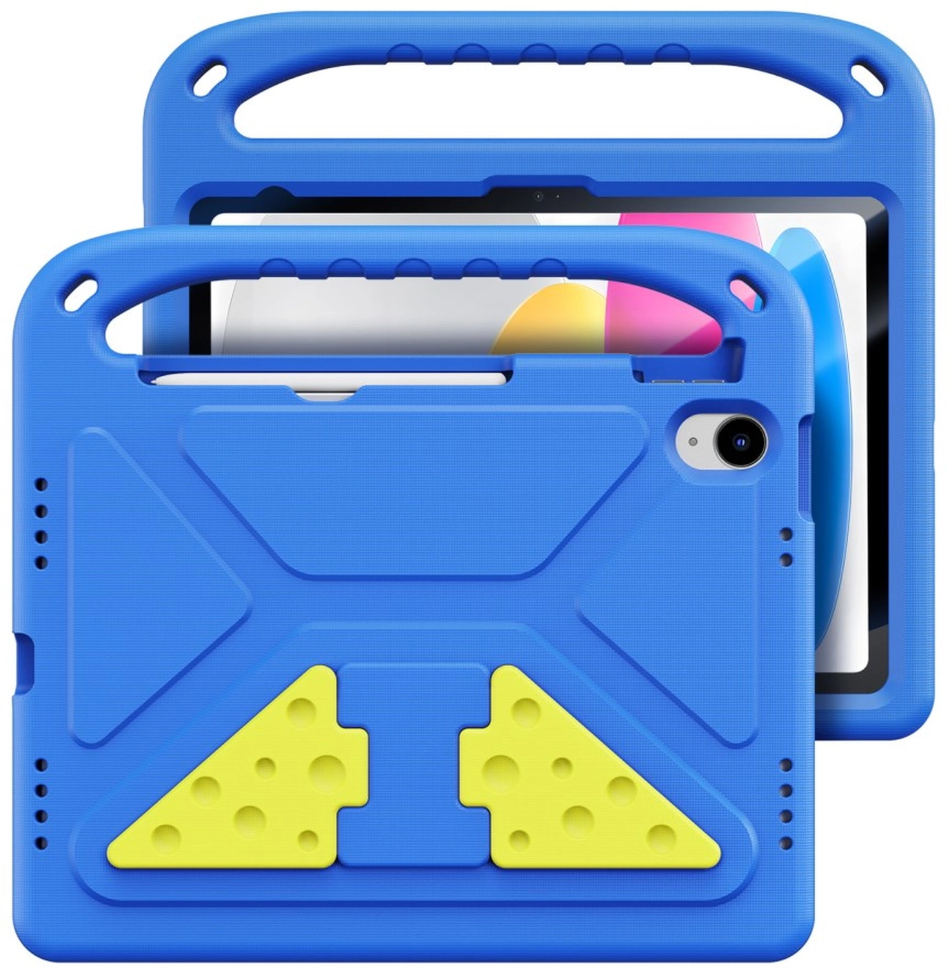 Dux Ducis PUFF iPad 11 (2025) / 10.9 (2022) Kinder Tablethoes met Handvat Blauw afbeelding 2