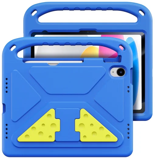 Dux Ducis PUFF iPad 11 (2025) / 10.9 (2022) Kinder Tablethoes met Handvat Blauw afbeelding 2
