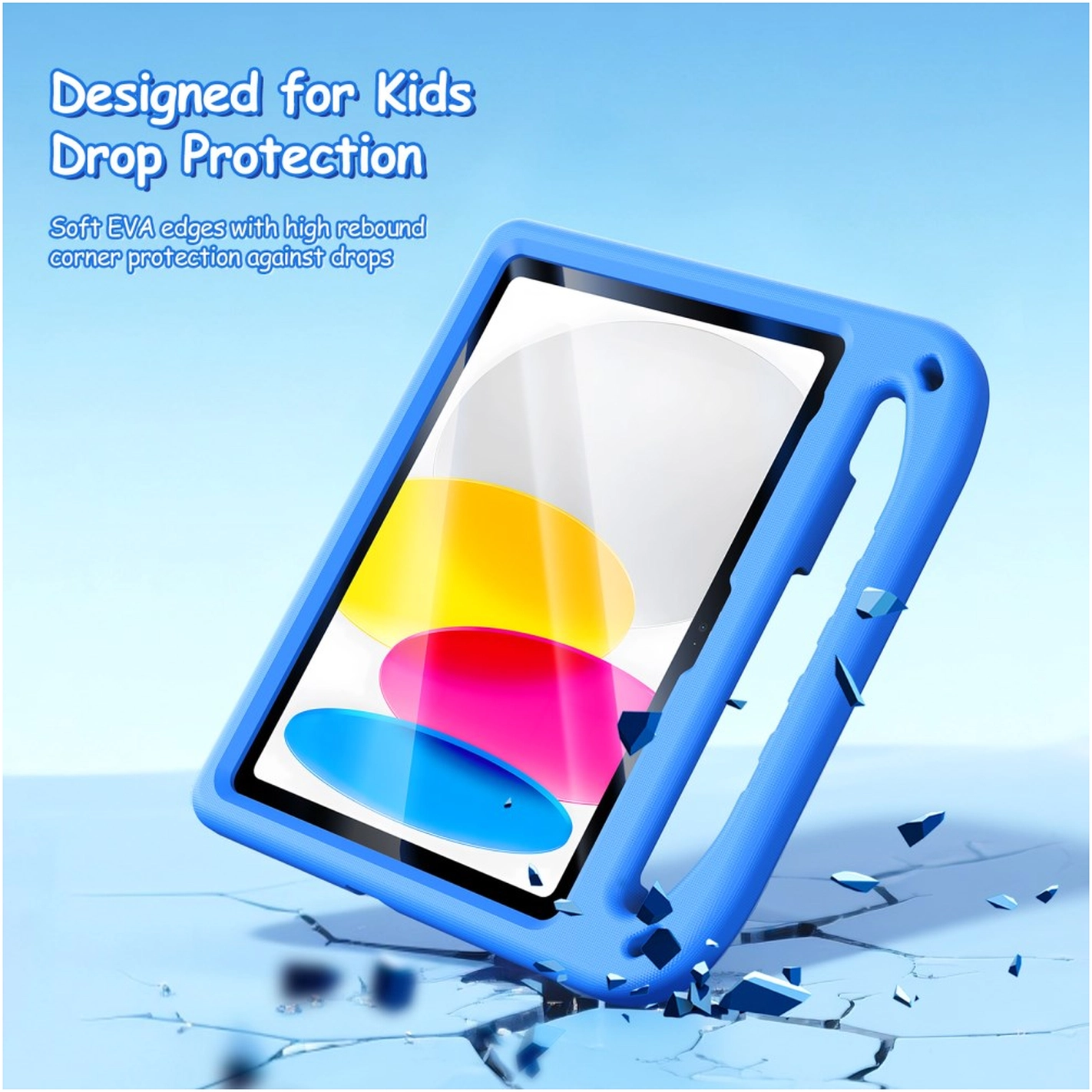 Dux Ducis PUFF iPad 11 (2025) / 10.9 (2022) Kinder Tablethoes met Handvat Blauw afbeelding 5