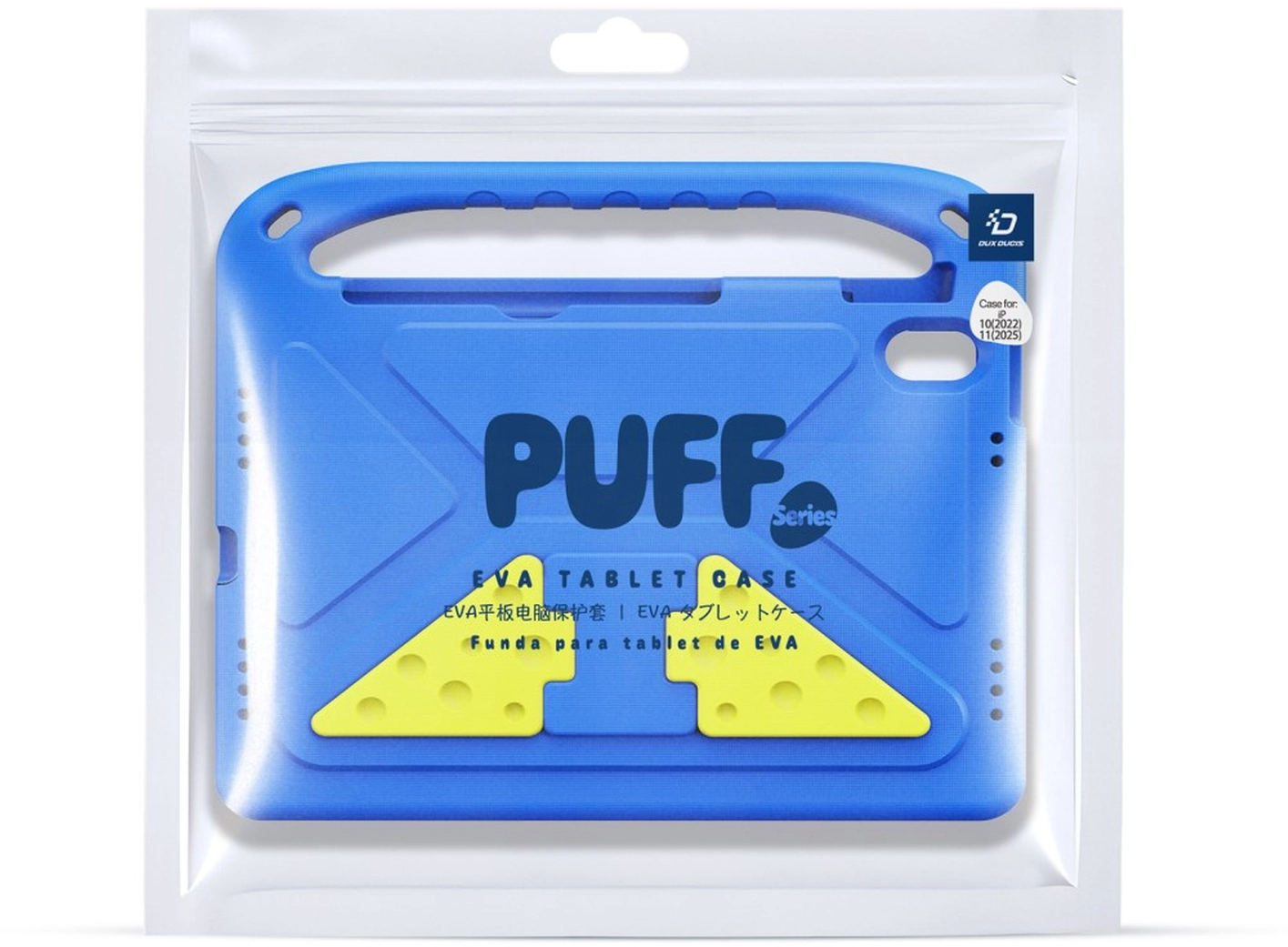 Dux Ducis PUFF iPad 11 (2025) / 10.9 (2022) Kinder Tablethoes met Handvat Blauw afbeelding 9