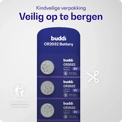 Buddi Apple AirTag Batterij CR2032 Lithium Knoopcelbatterij 210mh / 3V (20-Pack) afbeelding 7