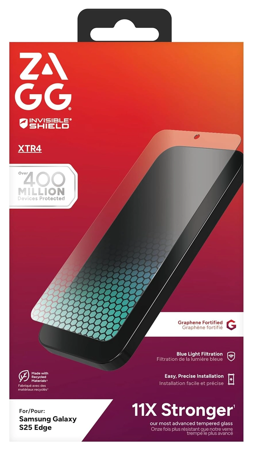 ZAGG InvisibleShield Glass XTR4 Samsung Galaxy S25 Edge Screen Protector afbeelding 4