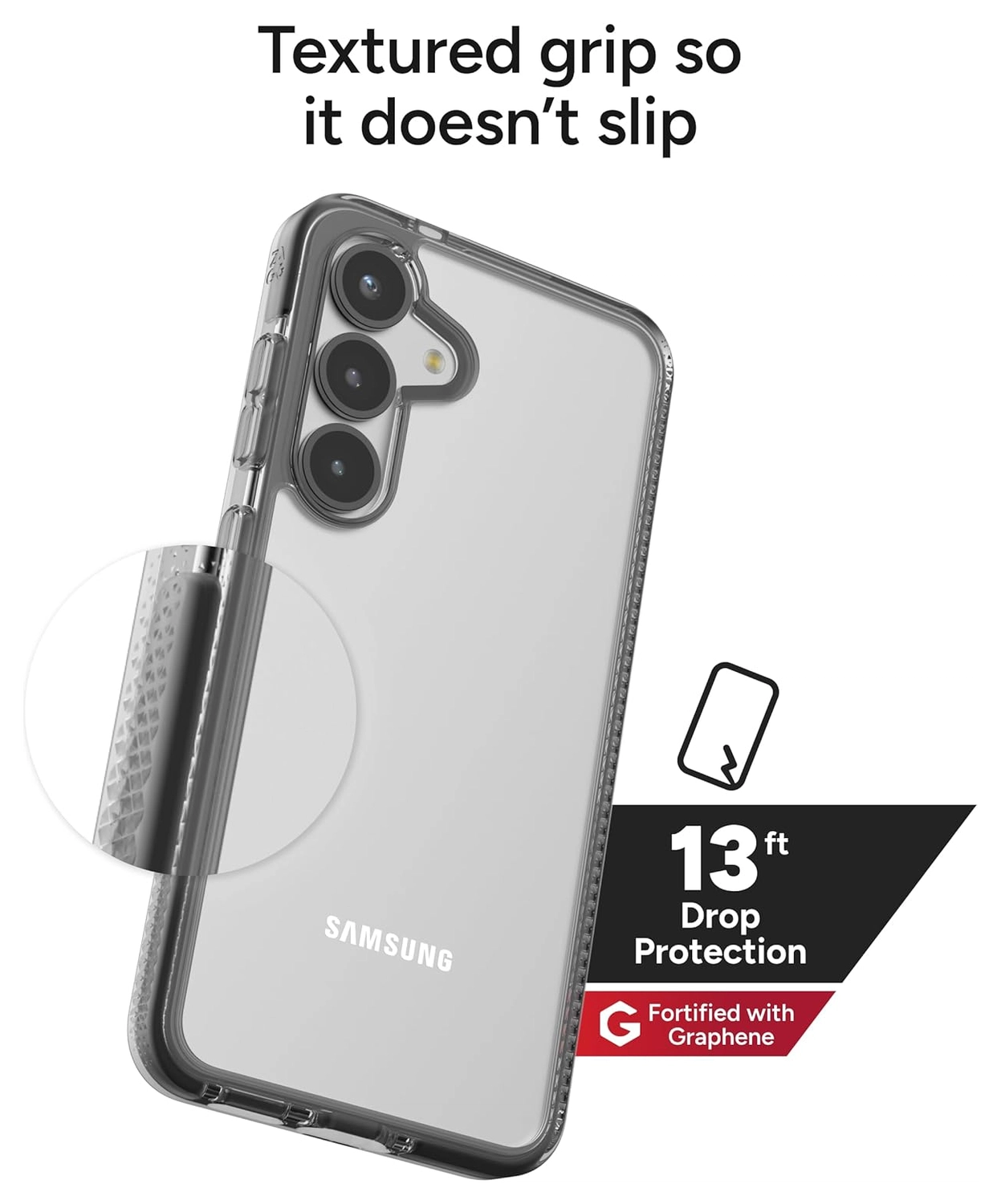 ZAGG Santa Cruz Samsung Galaxy S25 Edge Hoesje Back Cover Zwart afbeelding 2