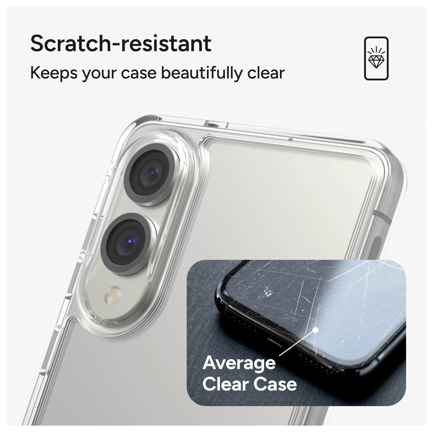ZAGG Crystal Palace Lite Samsung Galaxy S25 Edge Hoesje Back Cover Transparant afbeelding 4
