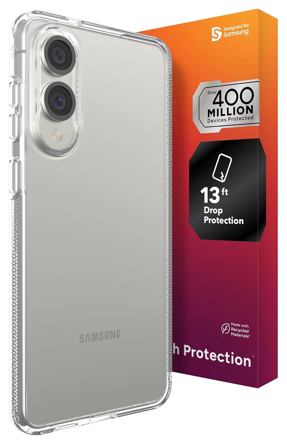 ZAGG Crystal Palace Samsung Galaxy S25 Edge Hoesje 4M DropProof Transparant afbeelding 1