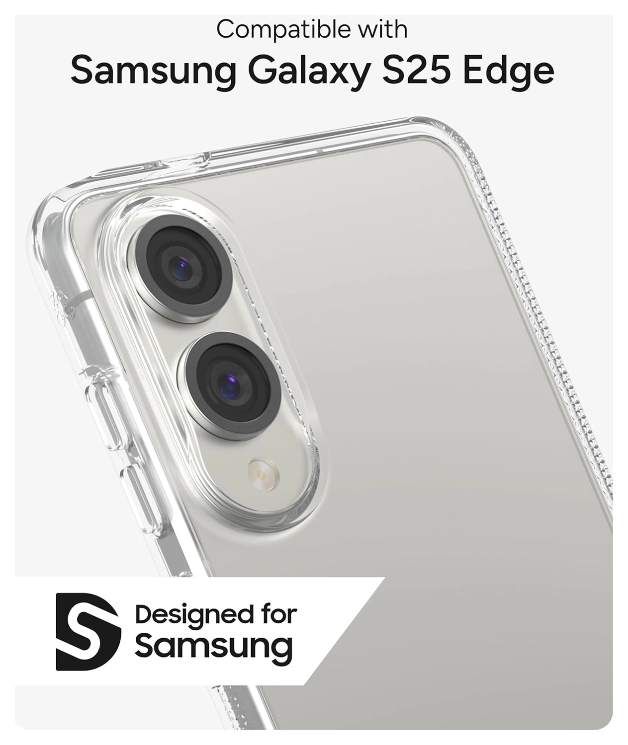 ZAGG Crystal Palace Samsung Galaxy S25 Edge Hoesje 4M DropProof Transparant afbeelding 2