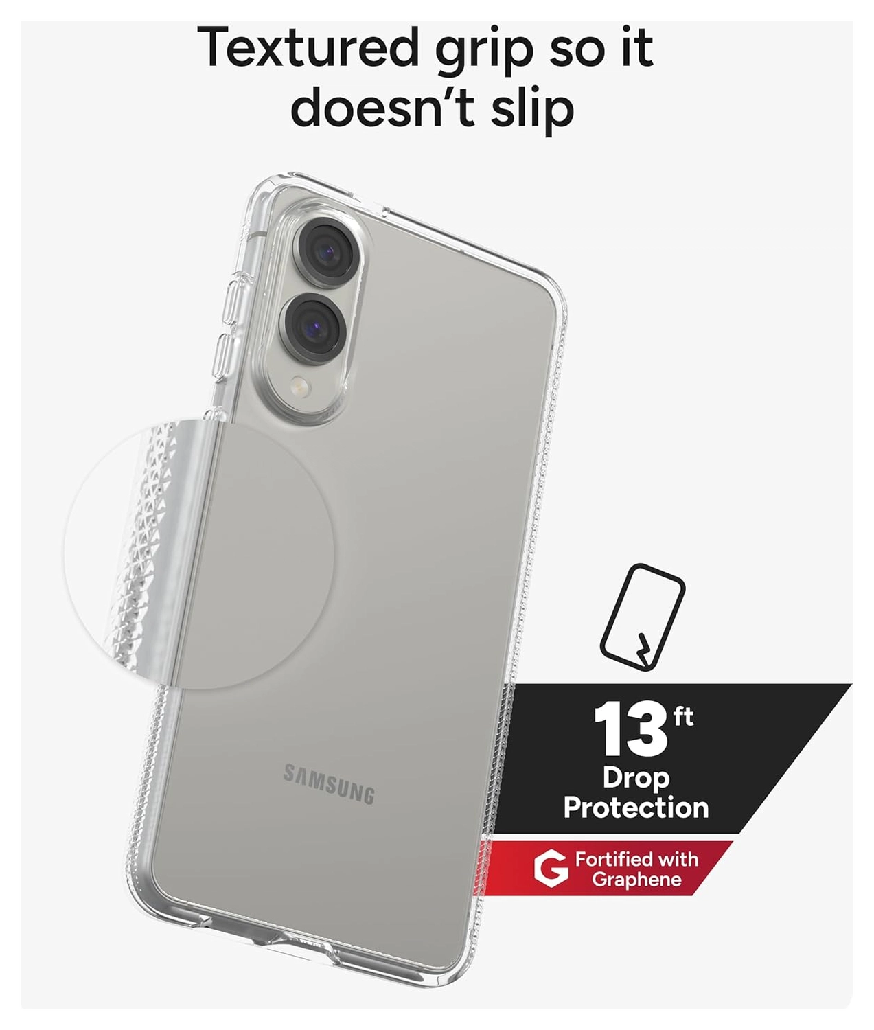 ZAGG Crystal Palace Samsung Galaxy S25 Edge Hoesje 4M DropProof Transparant afbeelding 3