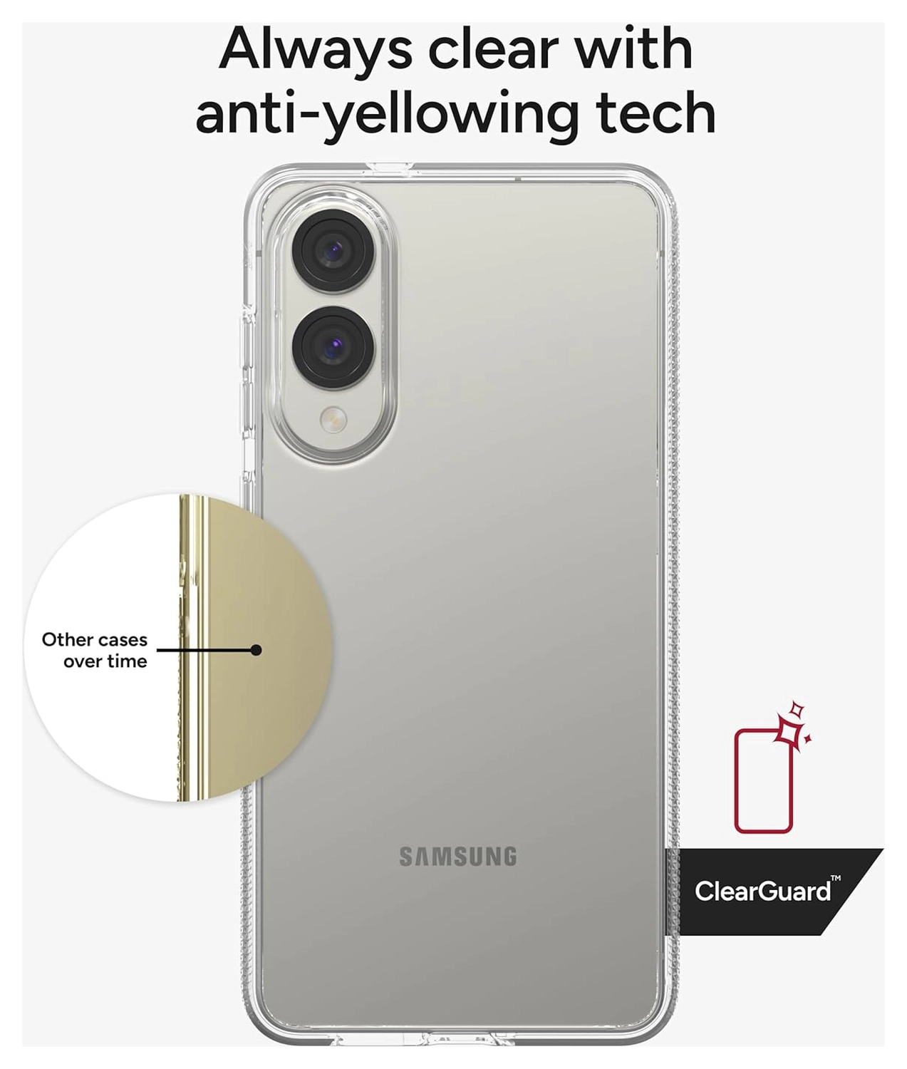 ZAGG Crystal Palace Samsung Galaxy S25 Edge Hoesje 4M DropProof Transparant afbeelding 4