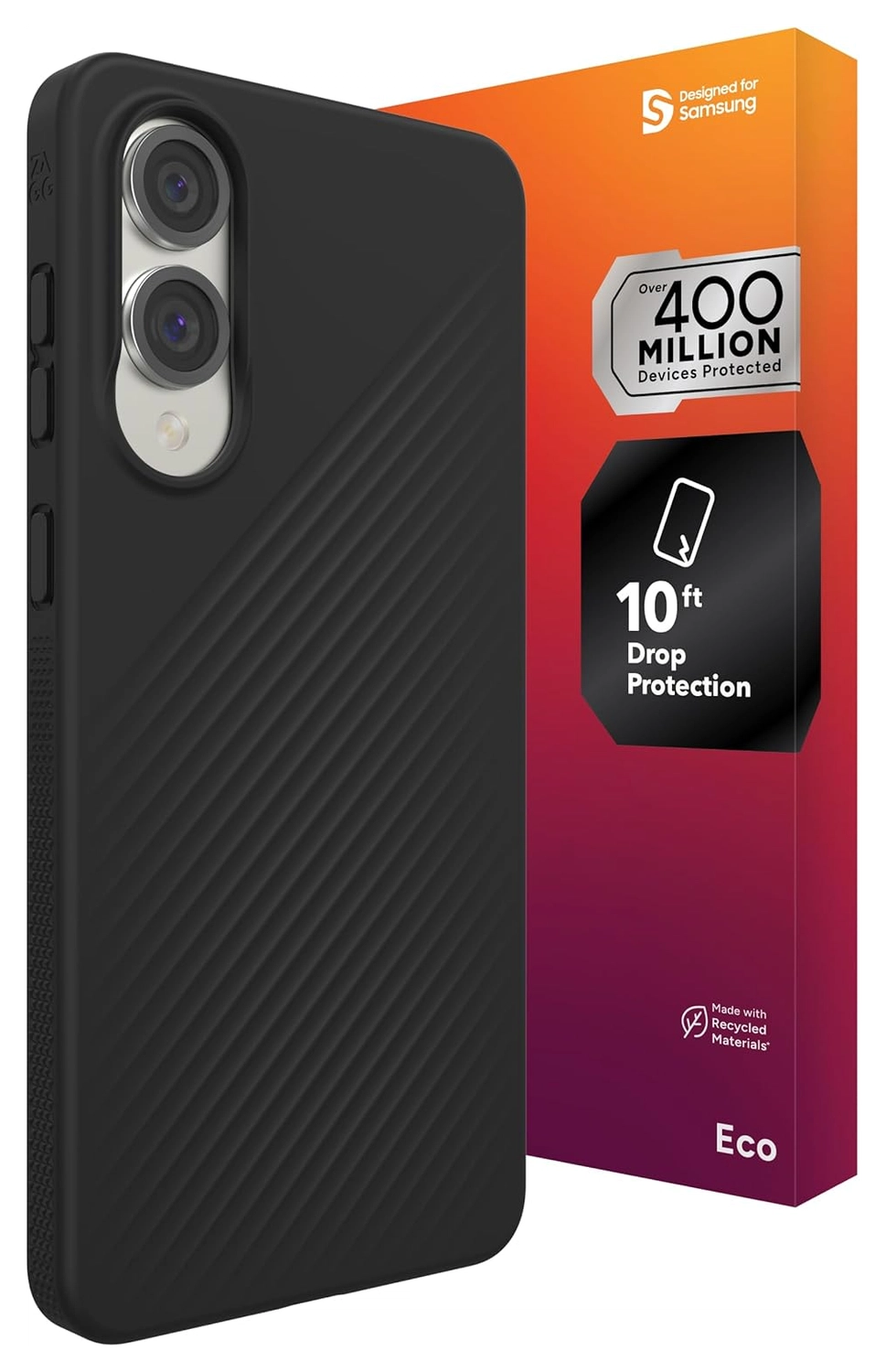 ZAGG Luxe Samsung Galaxy S25 Edge Hoesje Back Cover 3M Valbescherming Zwart afbeelding 1