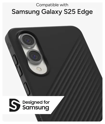 ZAGG Luxe Samsung Galaxy S25 Edge Hoesje Back Cover 3M Valbescherming Zwart afbeelding 4