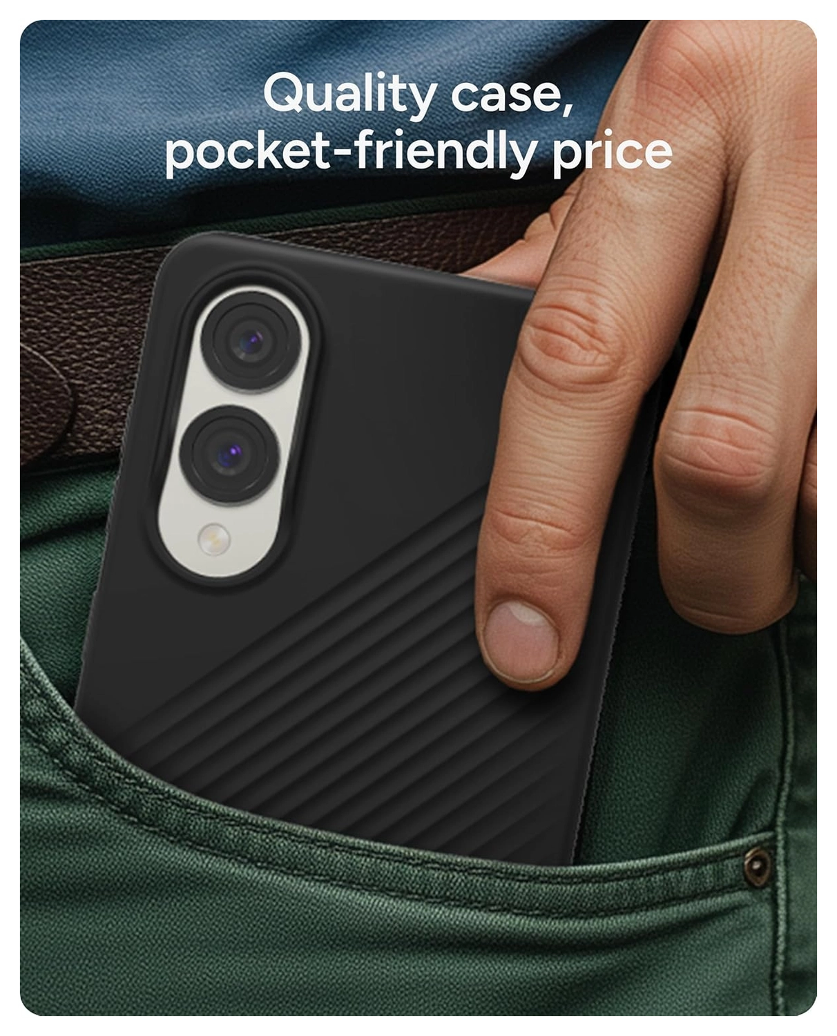 ZAGG Luxe Samsung Galaxy S25 Edge Hoesje Back Cover 3M Valbescherming Zwart afbeelding 5