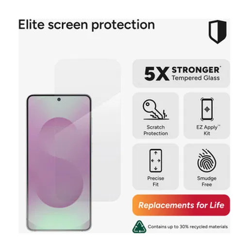 InvisibleShield Glass Elite Samsung Galaxy S25 Edge Screen Protector afbeelding 3