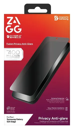 InvisibleShield Fusion Privacy Samsung Galaxy S25 Edge Screen Protector afbeelding 9