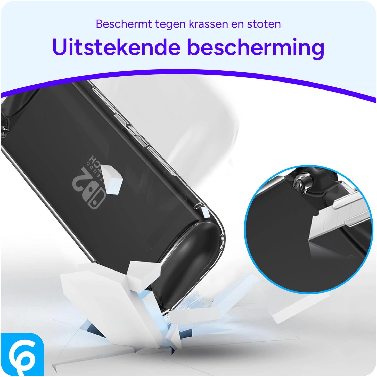 Nintendo Switch 2 Hoesje TPU Back Cover Case Transparant Zwart afbeelding 2
