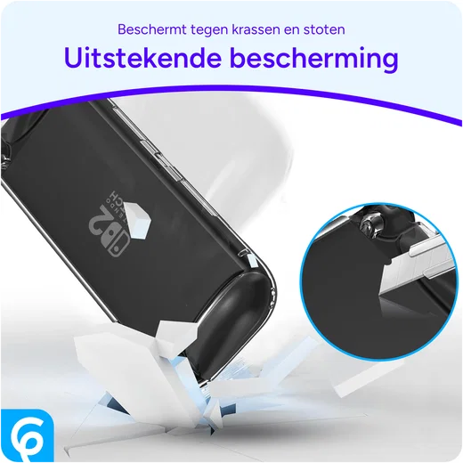 Nintendo Switch 2 Hoesje TPU Back Cover Case Transparant Zwart afbeelding 2
