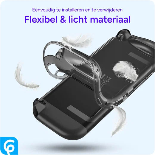 Nintendo Switch 2 Hoesje TPU Back Cover Case Transparant Zwart afbeelding 4