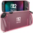 Nintendo Switch 2 Hoesje TPU Back Cover Case Transparant Roze