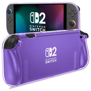 Nintendo Switch 2 Hoesje TPU Back Cover Case Transparant Paars