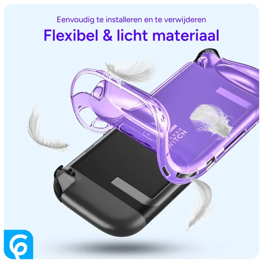 Nintendo Switch 2 Hoesje TPU Back Cover Case Transparant Paars afbeelding 4