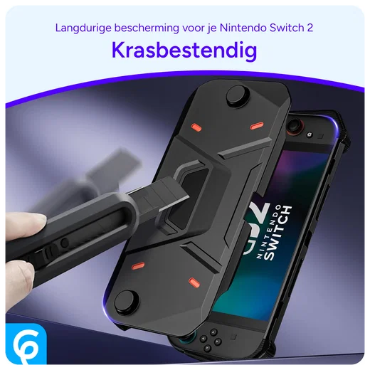 Nintendo Switch 2 Hoesje Beschermhoes Full Protect Case Zwart afbeelding 3