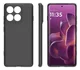 Motorola Edge 60 Fusion Hoesje Dun TPU Back Cover Matte Zwart afbeelding 2
