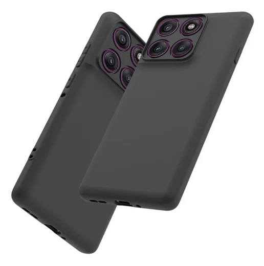 Motorola Edge 60 Fusion Hoesje Dun TPU Back Cover Matte Zwart afbeelding 3