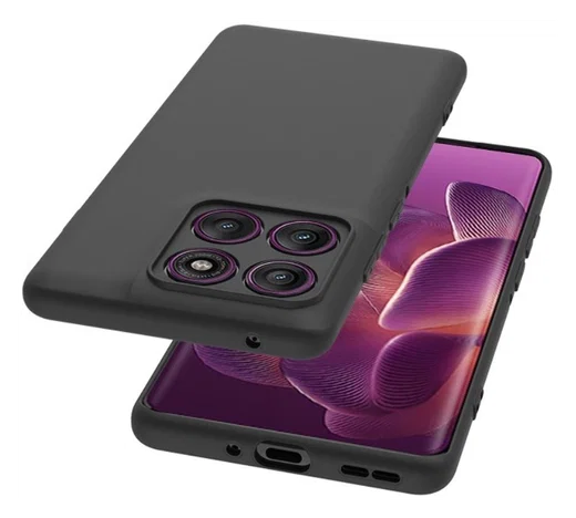 Motorola Edge 60 Fusion Hoesje Dun TPU Back Cover Matte Zwart afbeelding 4