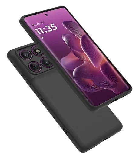 Motorola Edge 60 Fusion Hoesje Dun TPU Back Cover Matte Zwart afbeelding 5