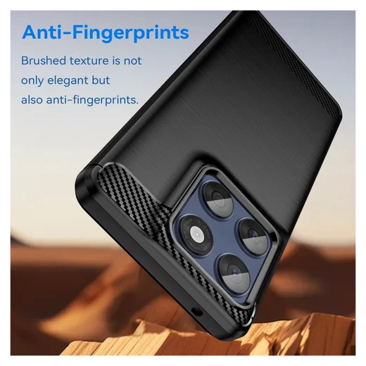 Motorola Edge 60 Fusion Hoesje Geborsteld TPU Flexibele Back Cover Zwart afbeelding 4