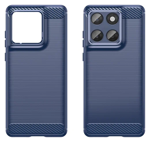 Motorola Edge 60 Fusion Hoesje Geborsteld TPU Flexibele Back Cover Blauw afbeelding 2