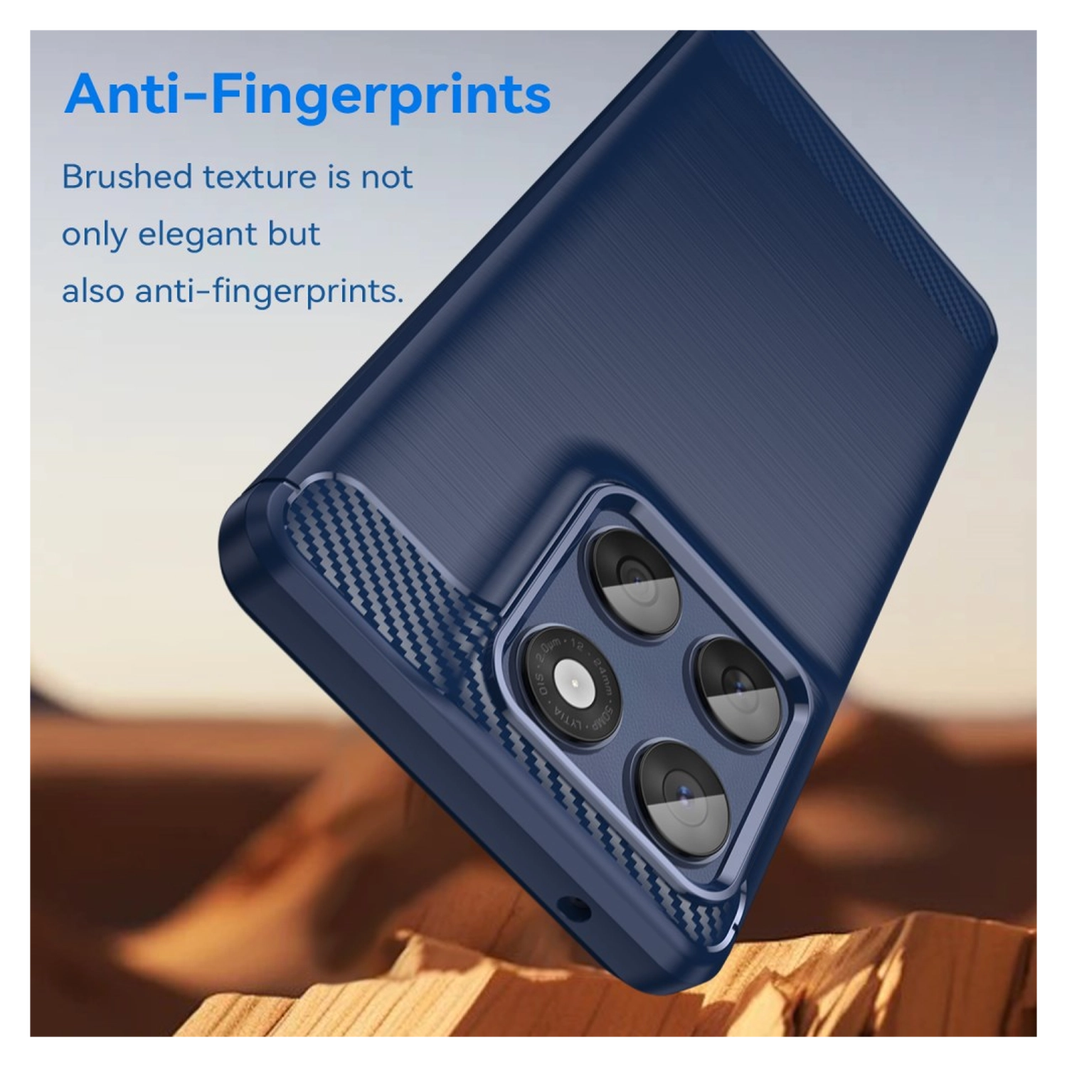 Motorola Edge 60 Fusion Hoesje Geborsteld TPU Flexibele Back Cover Blauw afbeelding 4