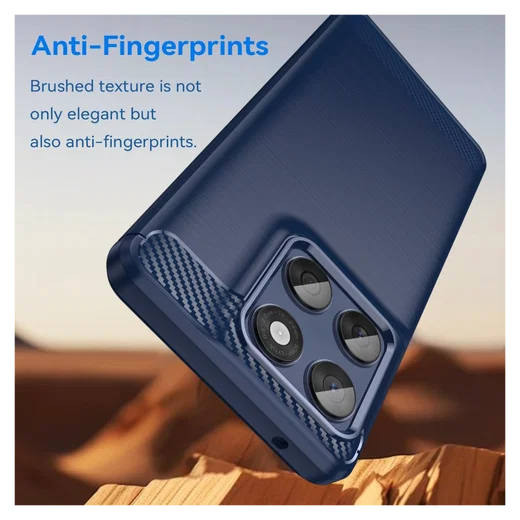 Motorola Edge 60 Fusion Hoesje Geborsteld TPU Flexibele Back Cover Blauw afbeelding 4