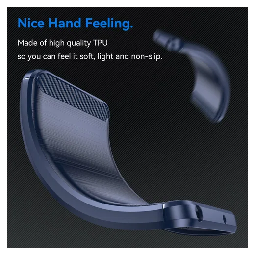 Motorola Edge 60 Fusion Hoesje Geborsteld TPU Flexibele Back Cover Blauw afbeelding 5
