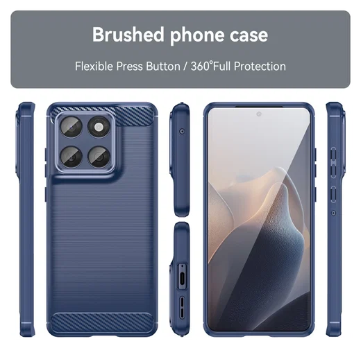 Motorola Edge 60 Fusion Hoesje Geborsteld TPU Flexibele Back Cover Blauw afbeelding 8
