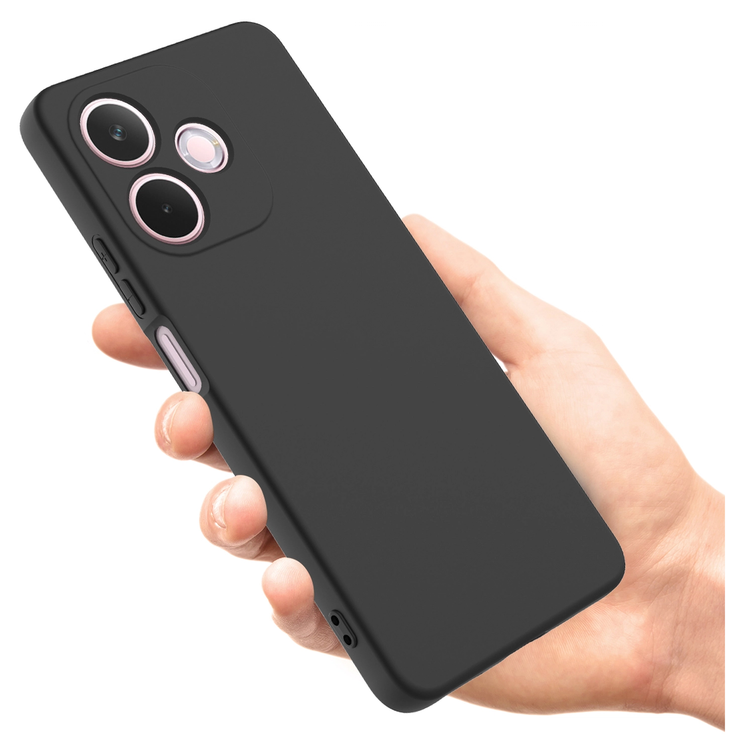Oppo A5 Pro Hoesje Dun TPU Back Cover Matte Zwart afbeelding 2
