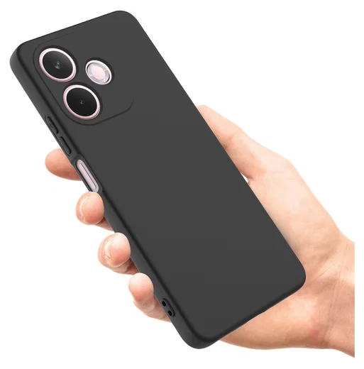 Oppo A5 Pro Hoesje Dun TPU Back Cover Matte Zwart afbeelding 2