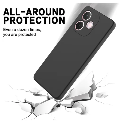Oppo A5 Pro Hoesje Dun TPU Back Cover Matte Zwart afbeelding 4