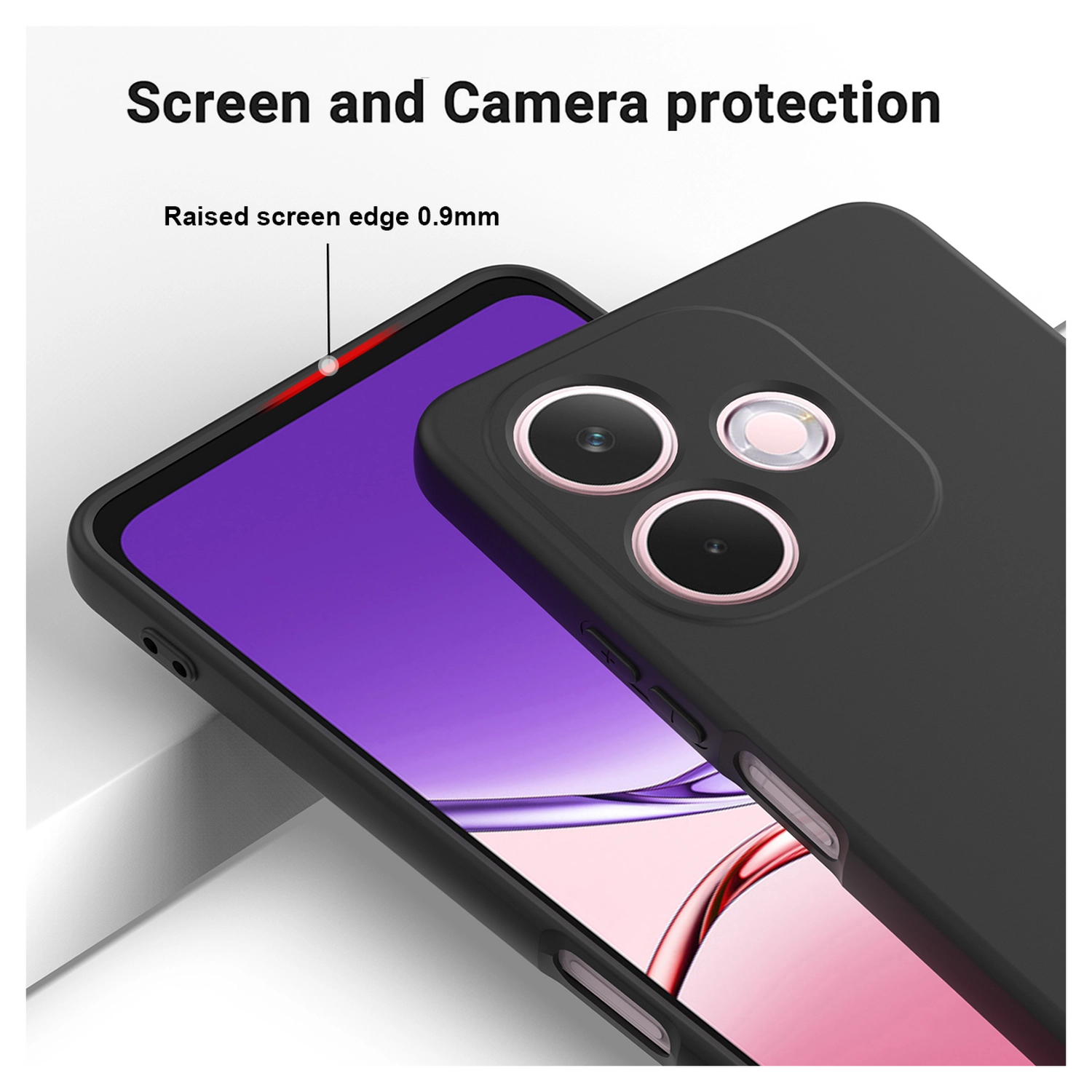 Oppo A5 Pro Hoesje Dun TPU Back Cover Matte Zwart afbeelding 6