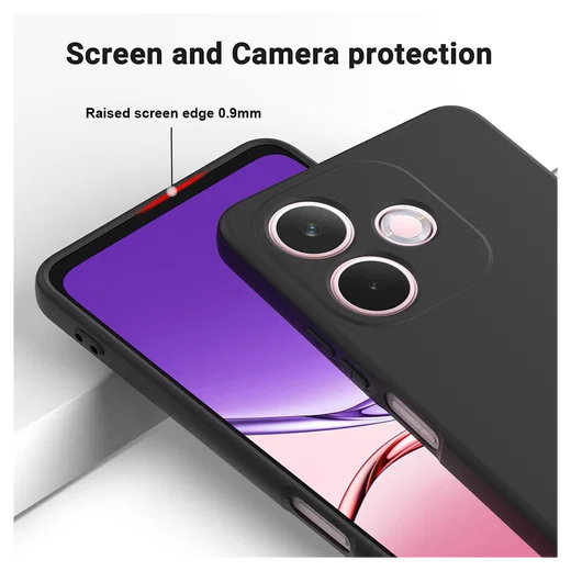 Oppo A5 Pro Hoesje Dun TPU Back Cover Matte Zwart afbeelding 6