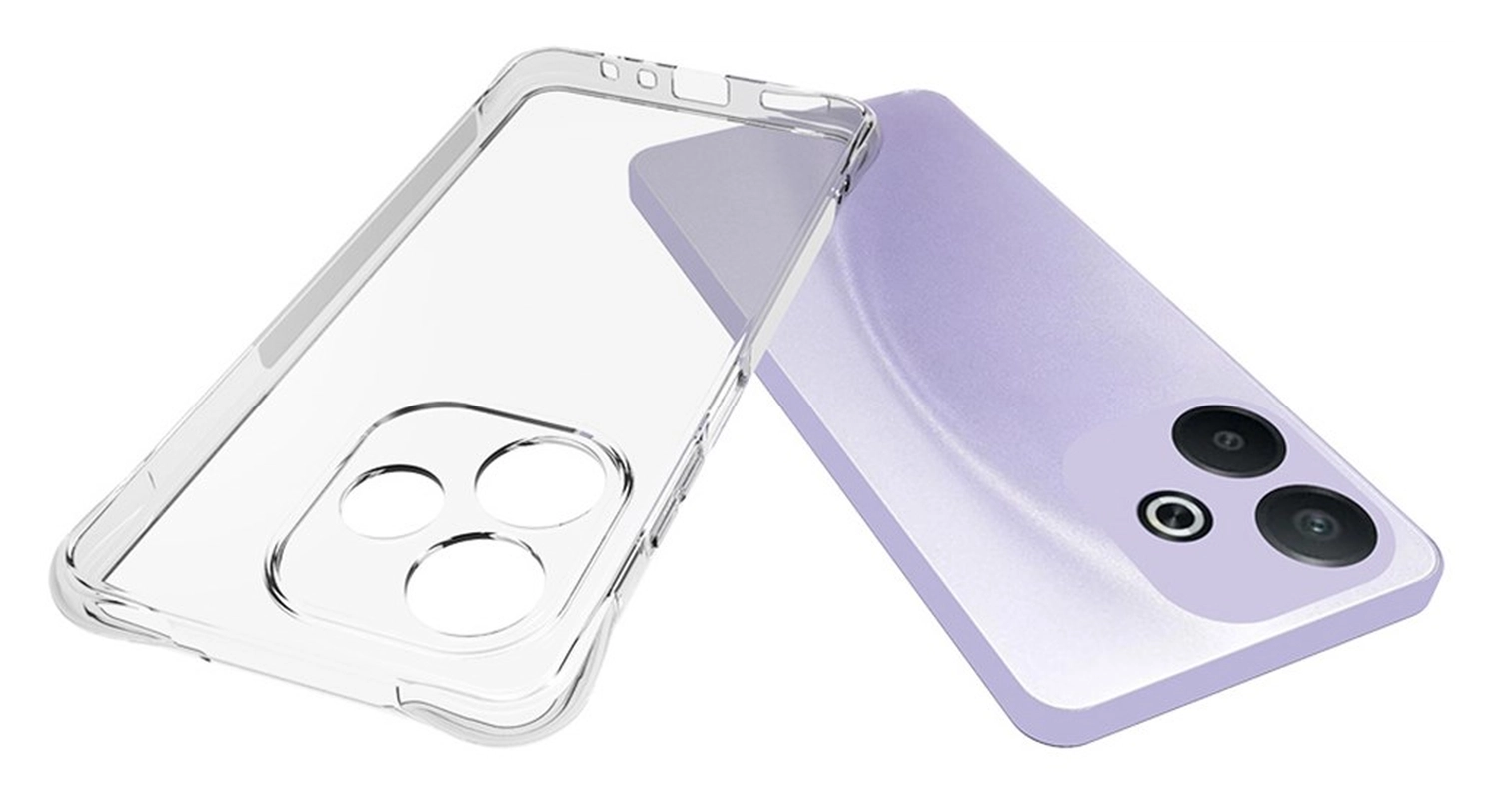 Oppo A5 Pro Hoesje Schokbestendig en Dun TPU Back Cover Transparant afbeelding 2