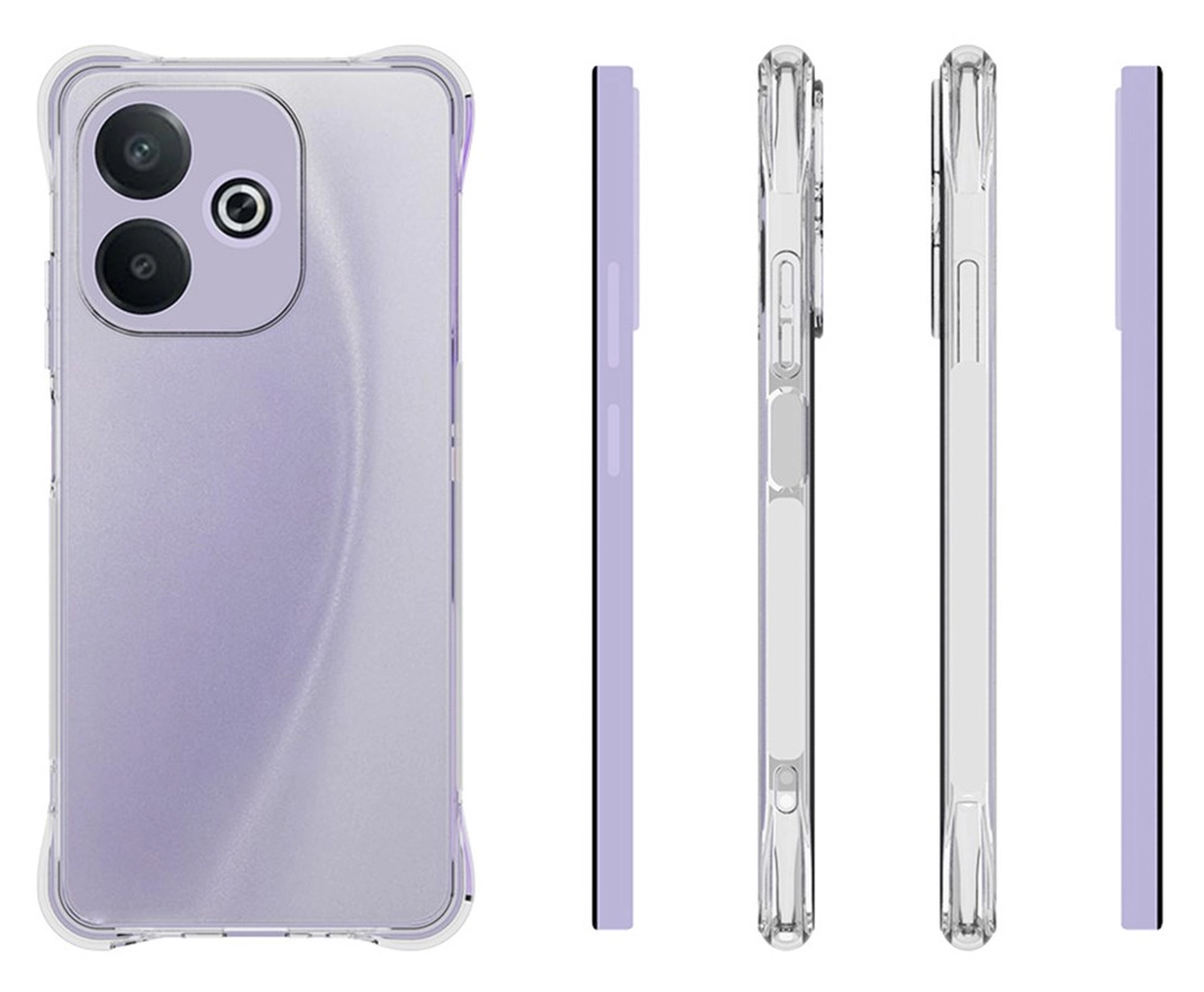 Oppo A5 Pro Hoesje Schokbestendig en Dun TPU Back Cover Transparant afbeelding 6
