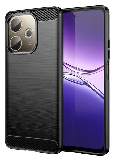 Oppo A5 Pro Hoesje Geborsteld TPU Flexibele Back Cover Zwart afbeelding 1