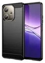 Oppo A5 Pro Hoesje Geborsteld TPU Flexibele Back Cover Zwart