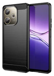Oppo A5 Pro Hoesje Geborsteld TPU Flexibele Back Cover Zwart afbeelding