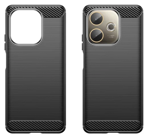 Oppo A5 Pro Hoesje Geborsteld TPU Flexibele Back Cover Zwart afbeelding 2