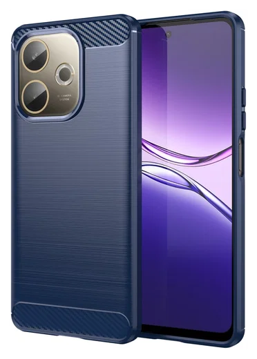 Oppo A5 Pro Hoesje Geborsteld TPU Flexibele Back Cover Blauw afbeelding 1