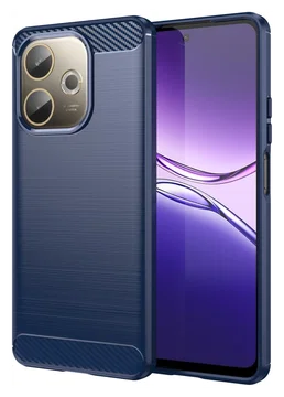 Oppo A5 Pro Hoesje Geborsteld TPU Flexibele Back Cover Blauw