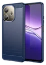 Oppo A5 Pro Hoesje Geborsteld TPU Flexibele Back Cover Blauw