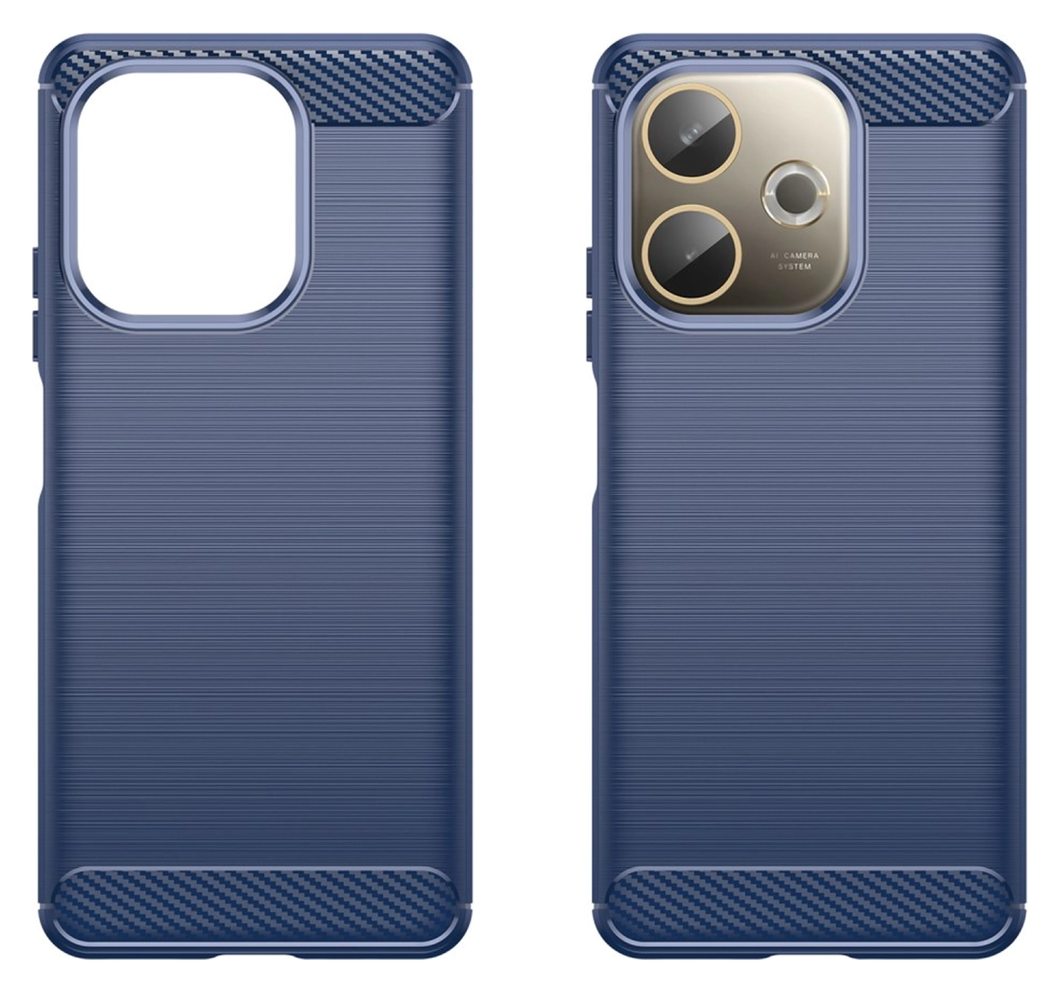 Oppo A5 Pro Hoesje Geborsteld TPU Flexibele Back Cover Blauw afbeelding 2