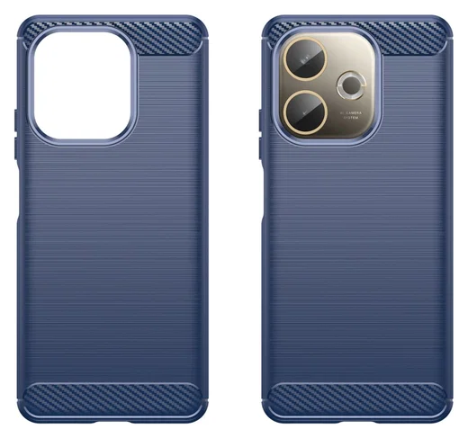 Oppo A5 Pro Hoesje Geborsteld TPU Flexibele Back Cover Blauw afbeelding 2